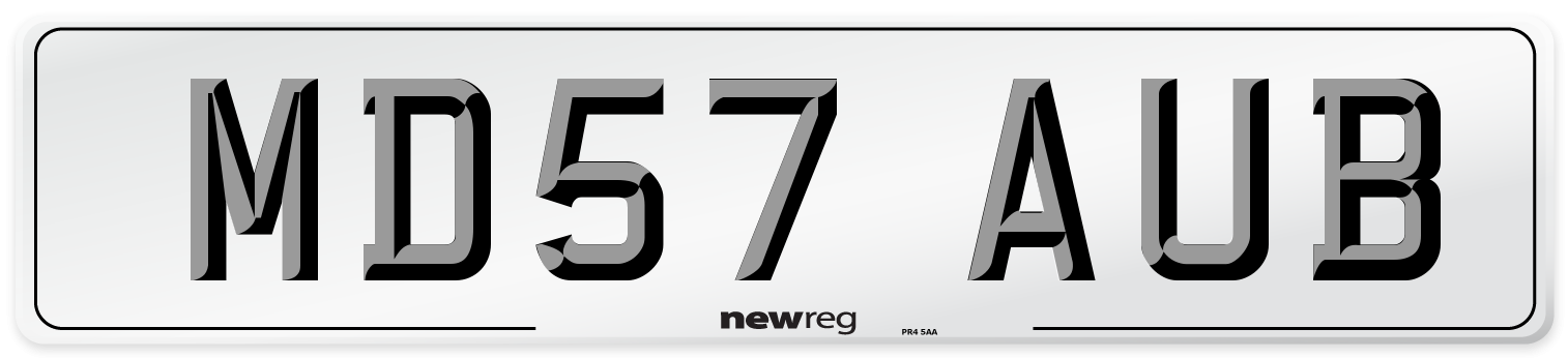 MD57 AUB Number Plate from New Reg